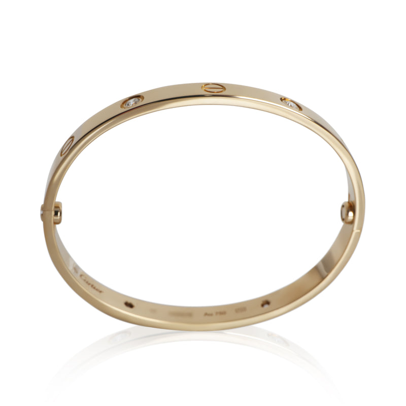 Cartier Yellow Gold Diamond Love Bracelet 18k