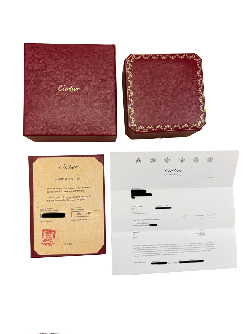 Cartier Yellow Gold Diamond Love Bracelet 18k