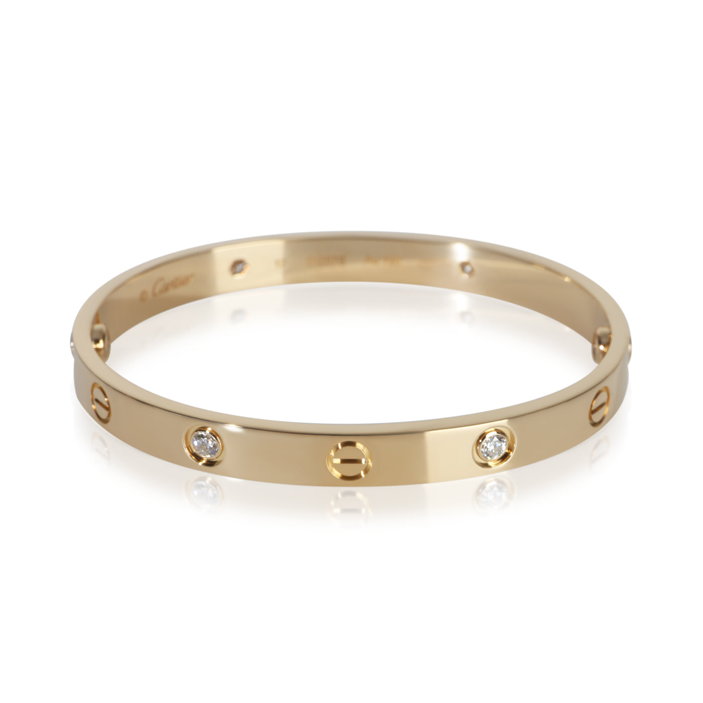 Cartier Yellow Gold Diamond Love Bracelet 18k