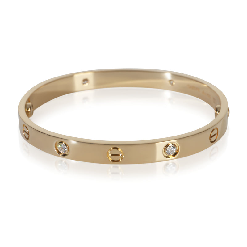 Cartier Yellow Gold Diamond Love Bracelet 18k