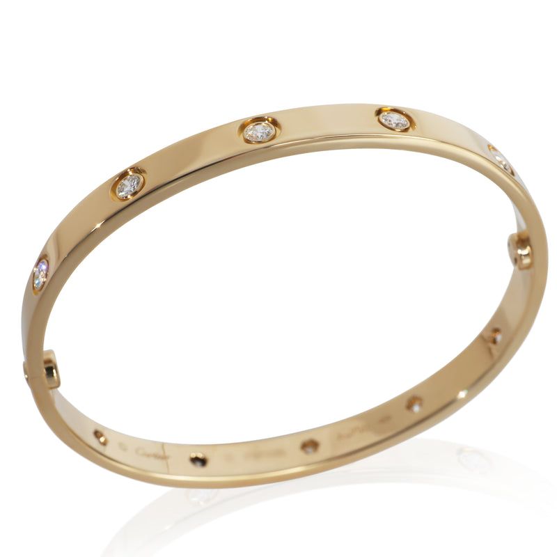Cartier Yellow Gold Diamond Love Bracelet 18k