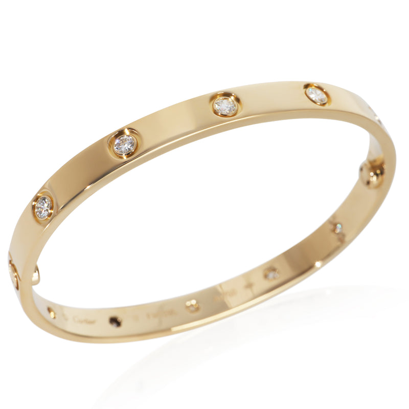 Cartier Yellow Gold Diamond Love Bracelet 18k