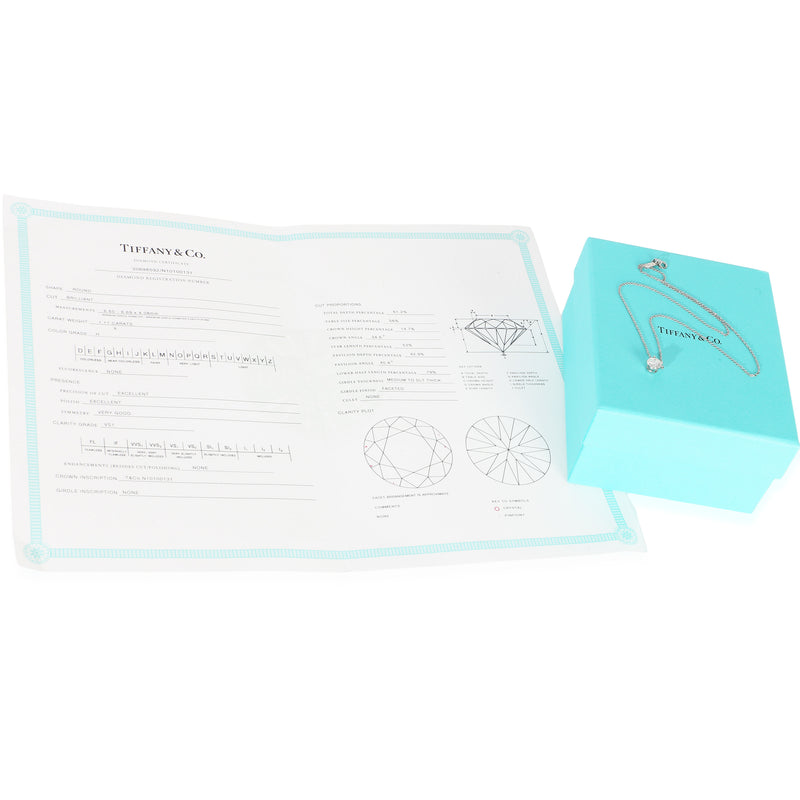 Tiffany & Co. Platinum Diamond Pendant 950
