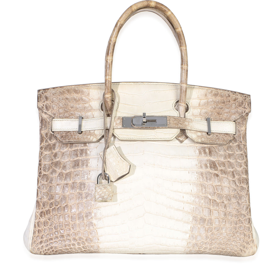 Hermès Blanc Matte Niloticus Crocodile Himalaya Birkin 30 Phw Beige; Neutral Exotic Handbag