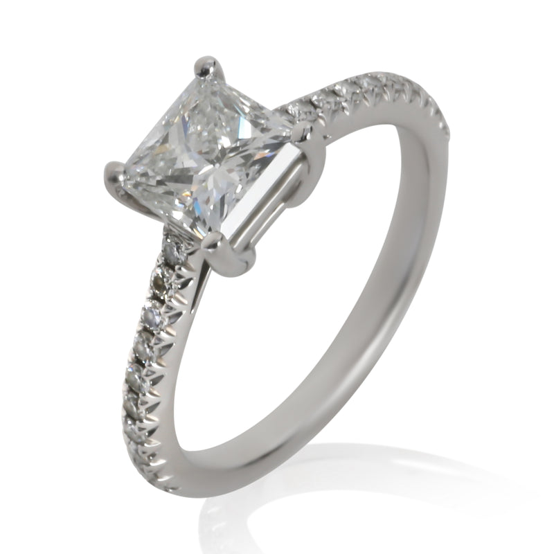 Tiffany & Co. 0.99 Ct Princess Diamond Novo Engagement Ring 950