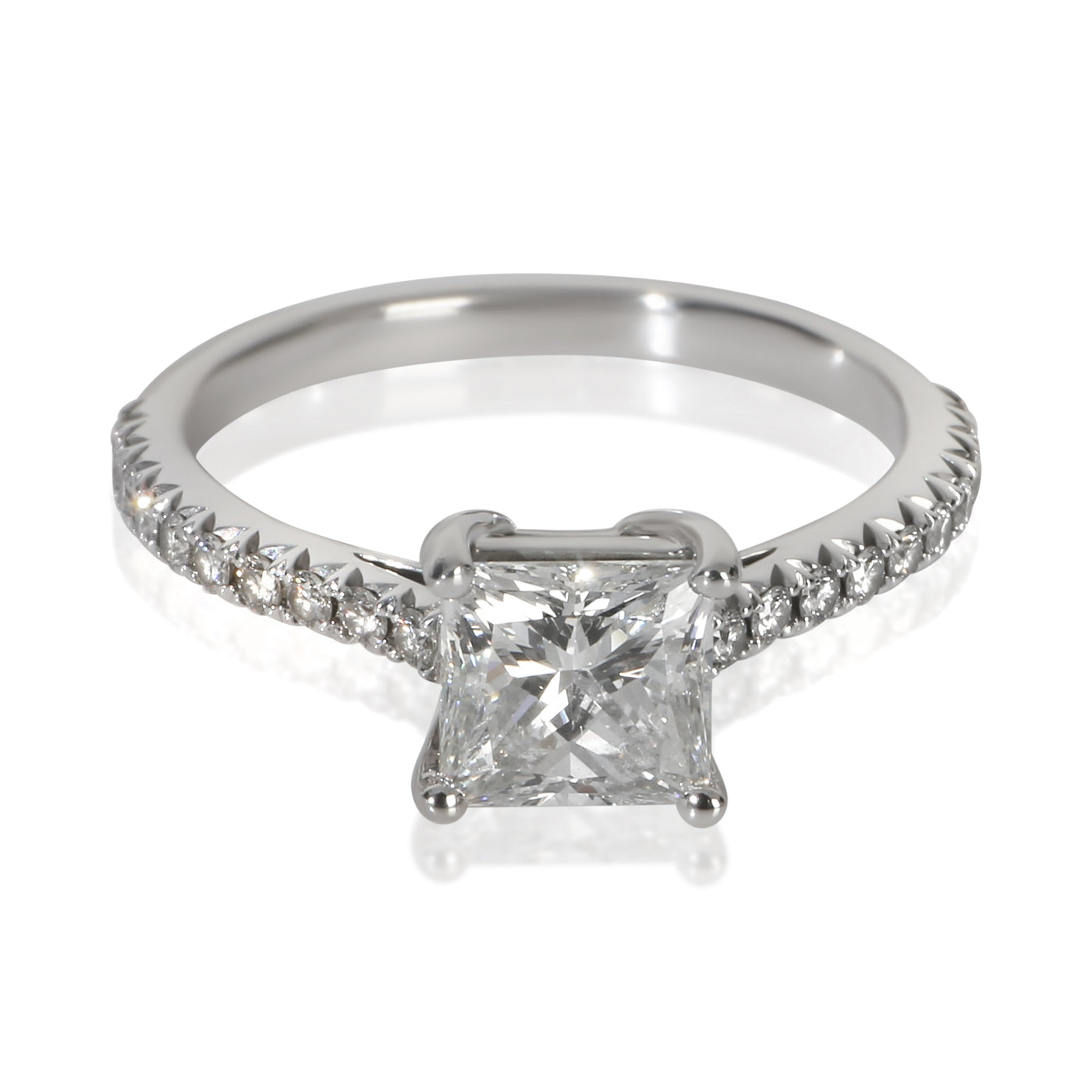 Tiffany & Co. 0.99 Ct Princess Diamond Novo Engagement Ring 950