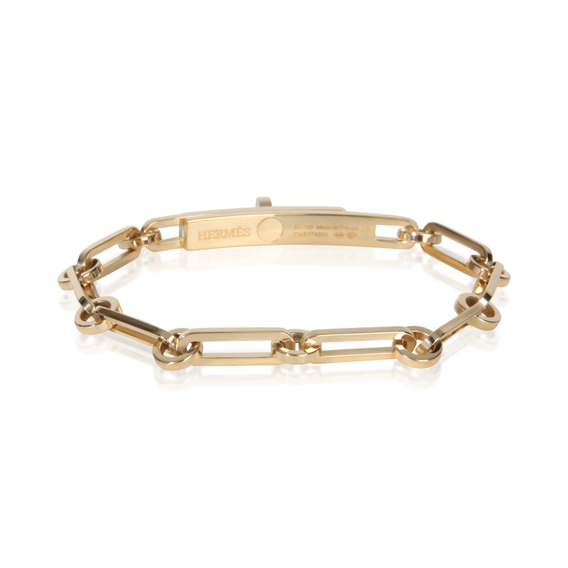 Hermès Yellow Gold Diamond Small Kelly Chaine Bracelet 18k
