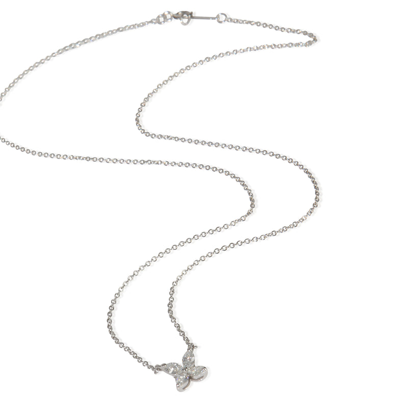 Tiffany & Co. Platinum Diamond Small Model Victoria Pendant 950