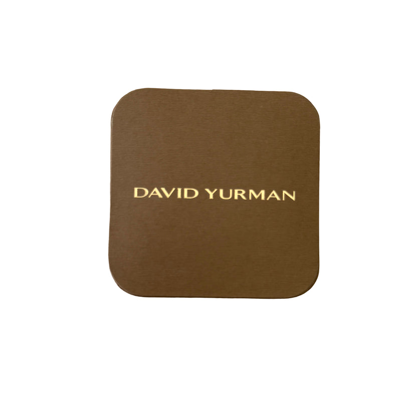 David Yurman White Gold 8mm Forged Carbon Band 18k