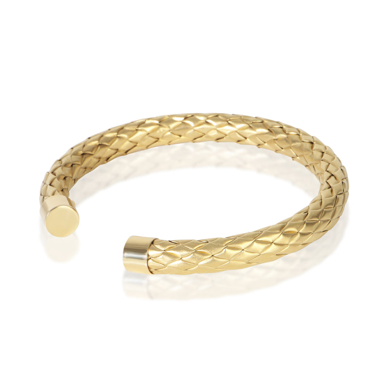 Roberto Coin Yellow Gold Woven Cuff Bracelet 18k