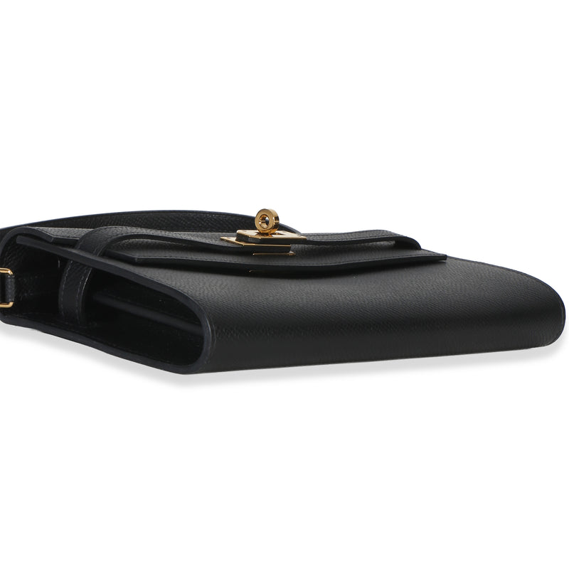 Hermès Black Epsom Kelly To Go Wallet Ghw Leather Handbag