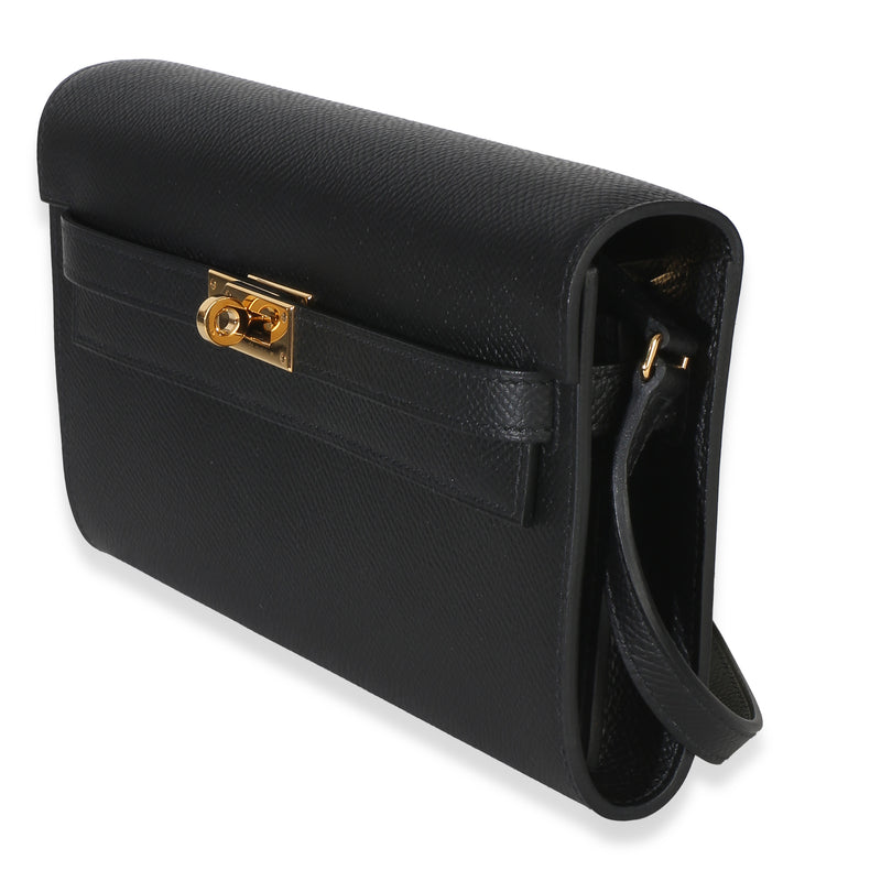 Hermès Black Epsom Kelly To Go Wallet Ghw Leather Handbag