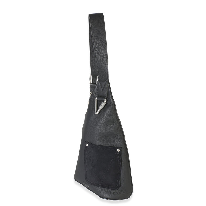 Louis Vuitton Black Lv Touch Calfskin Delta Slingbag Leather Handbag