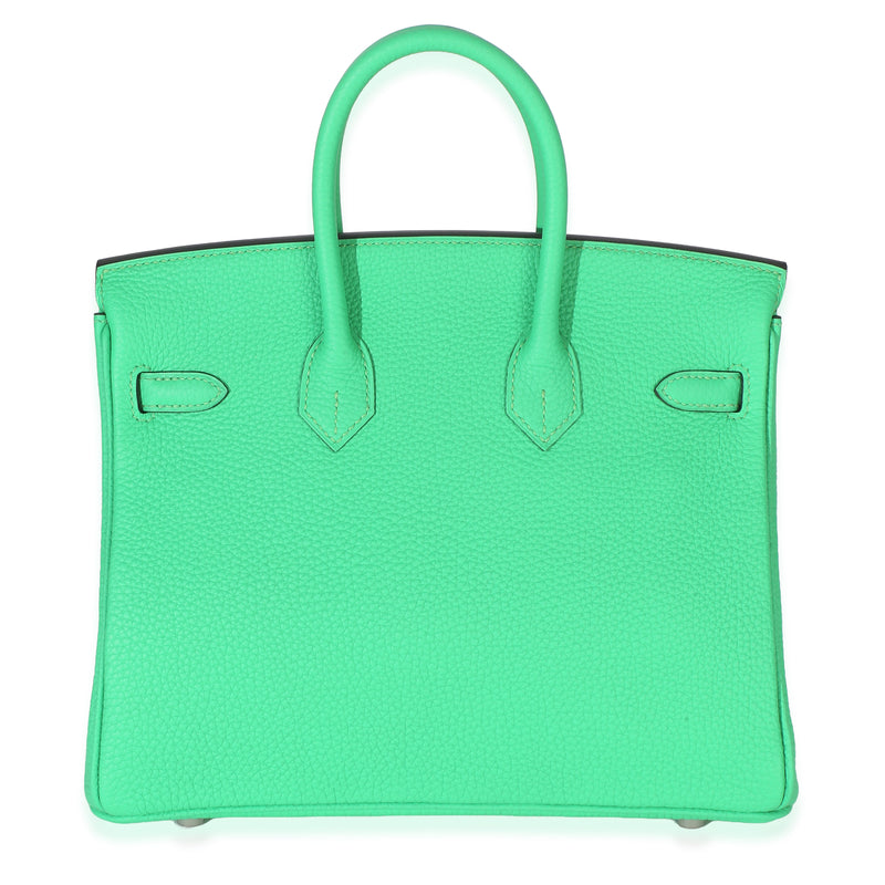 Hermès Vert Comics Togo Birkin 25 Phw Green Leather Handbag