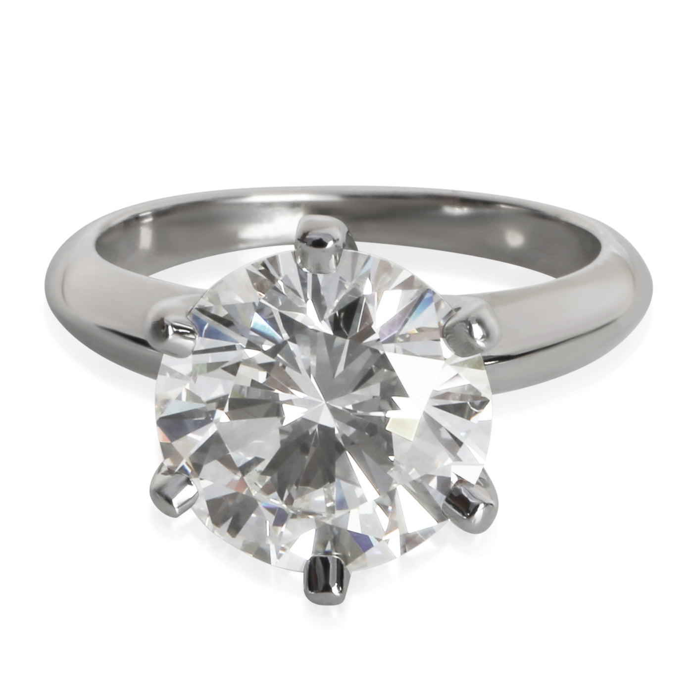 Tiffany & Co. 3.56 Ct Round Brilliant Diamond Engagement Ring 950