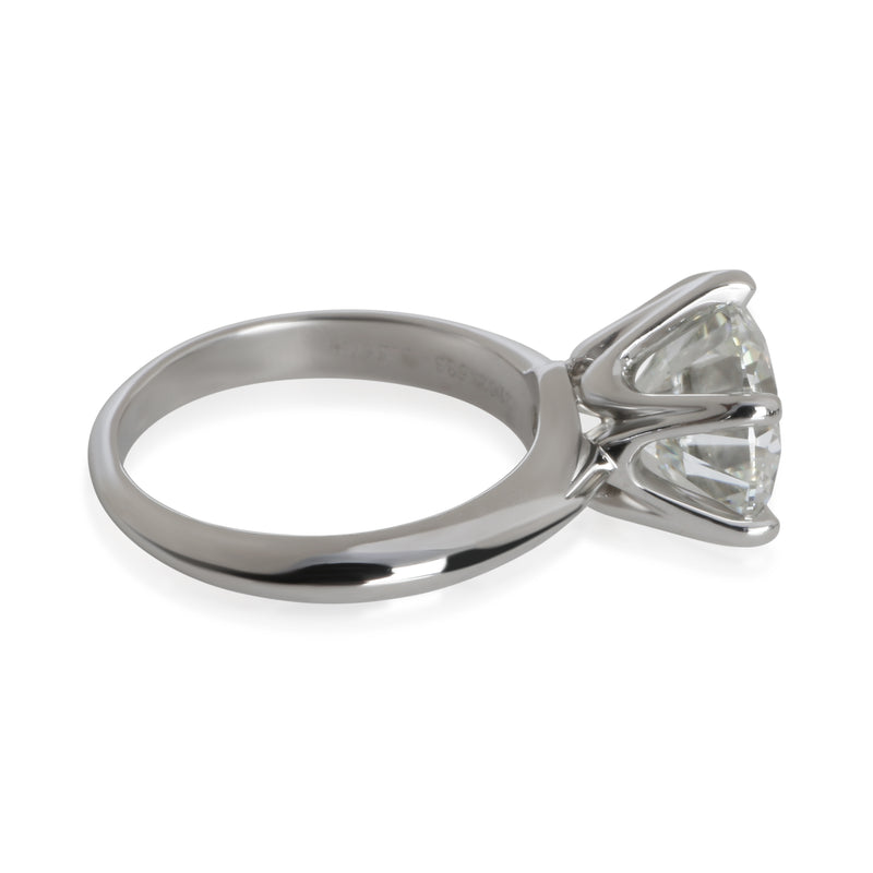 Tiffany & Co. 3.56 Ct Round Brilliant Diamond Engagement Ring 950