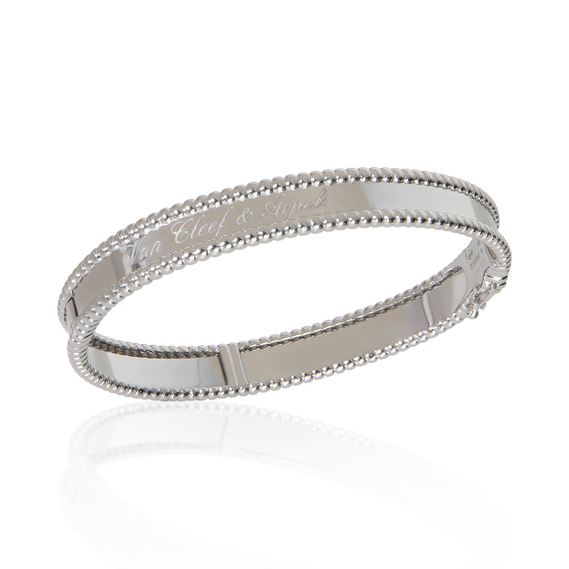 Van Cleef & Arpels White Gold Signature Perlee Bracelet 18k