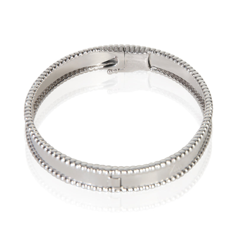 Van Cleef & Arpels White Gold Signature Perlee Bracelet 18k