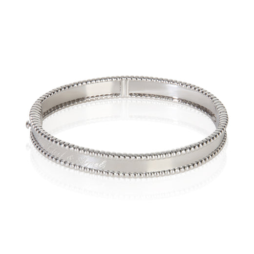 Van Cleef & Arpels White Gold Signature Perlee Bracelet 18k
