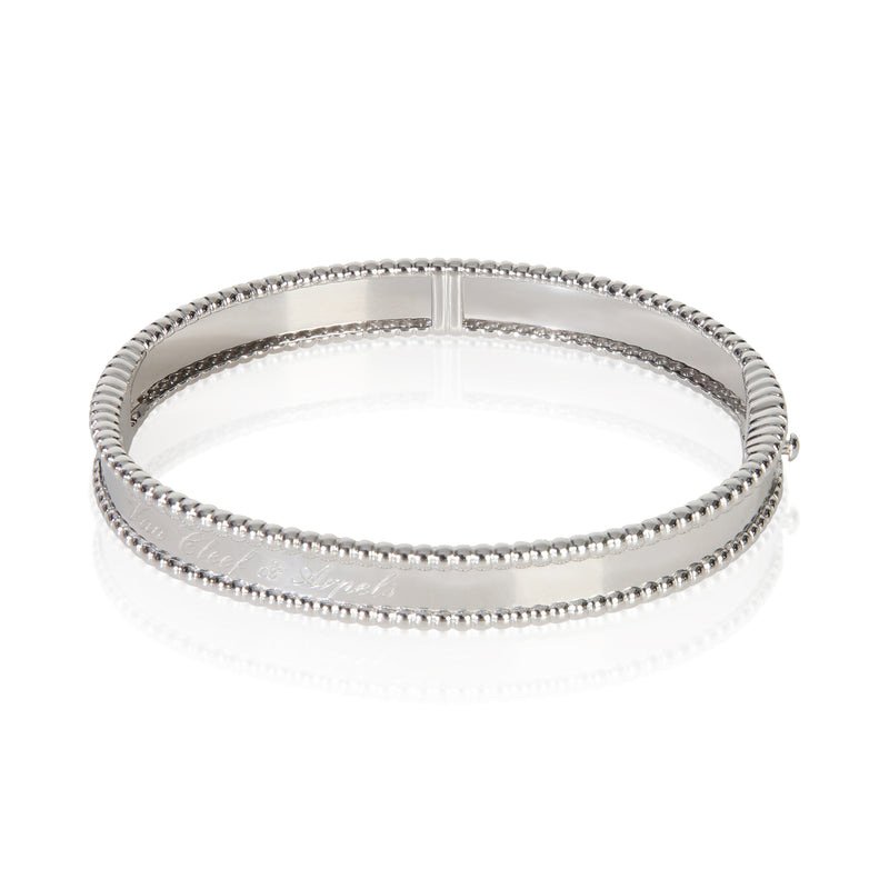 Van Cleef & Arpels White Gold Signature Perlee Bracelet 18k