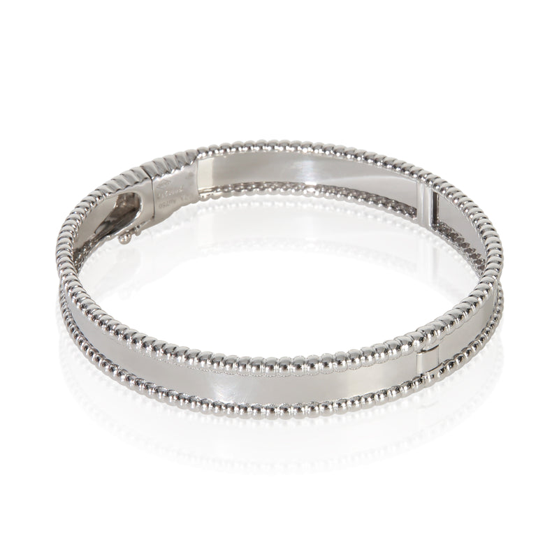 Van Cleef & Arpels White Gold Signature Perlee Bracelet 18k