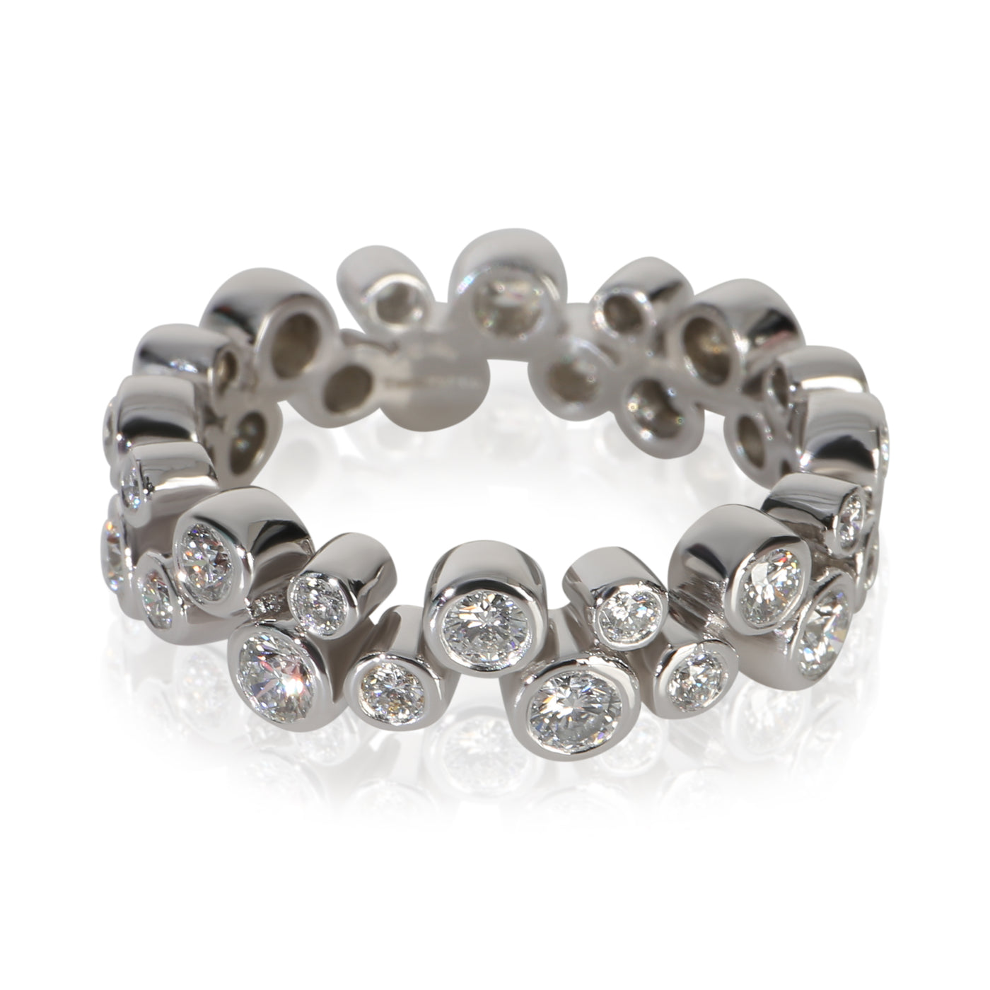 Tiffany & Co. Platinum Diamond Bubbles Band 950