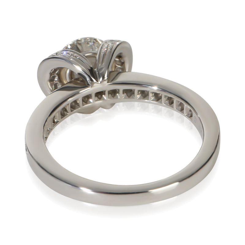 Tiffany & Co. 0.9 Ct Round Brilliant Diamond Ribbon Engagement Ring 950