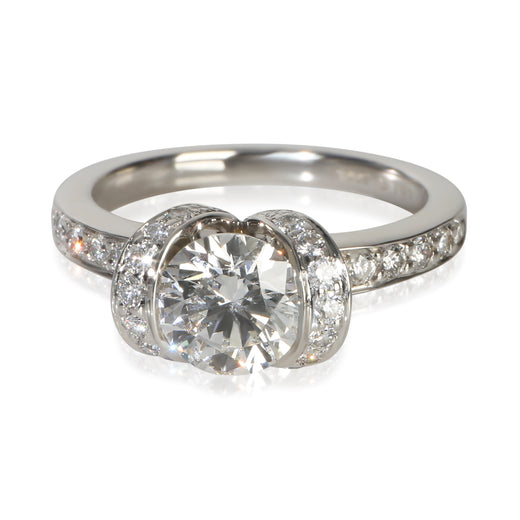 Tiffany & Co. 0.9 Ct Round Brilliant Diamond Ribbon Engagement Ring 950