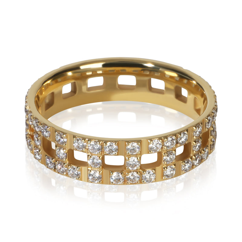 Tiffany & Co. Yellow Gold Diamond T Wide Ring 18k
