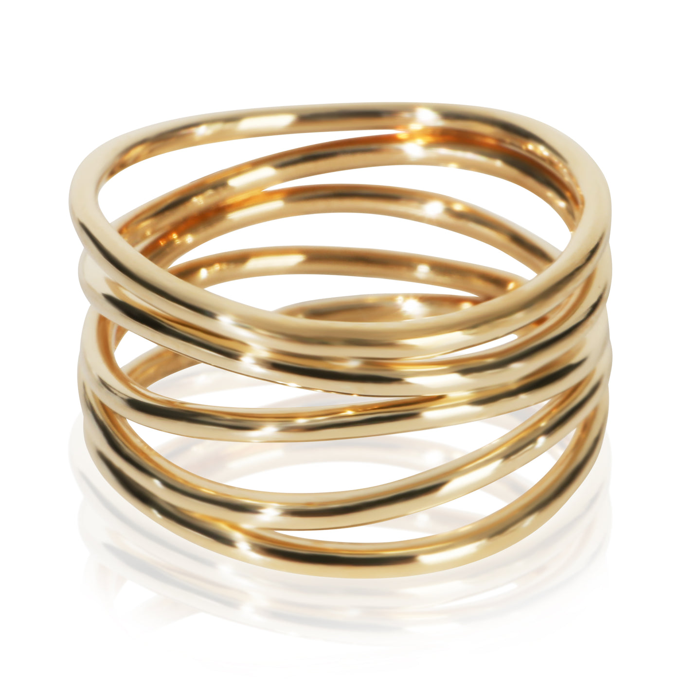 Tiffany & Co. Yellow Gold Elsa Peretti Wave Ring 18k