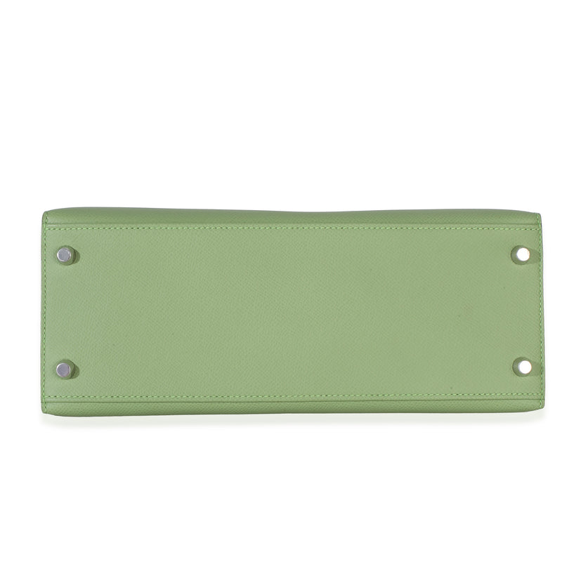 Hermès Vert Criquet Epsom Sellier Kelly 28 Phw Green Leather Handbag