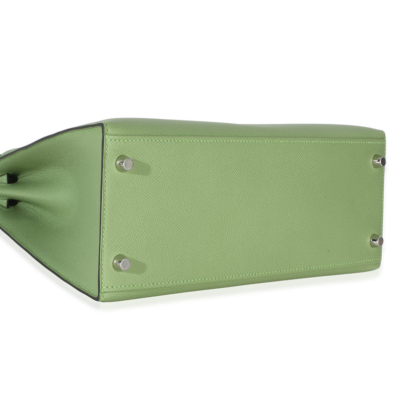 Hermès Vert Criquet Epsom Sellier Kelly 28 Phw Green Leather Handbag