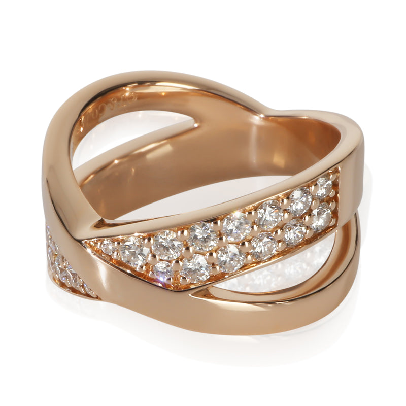 Tiffany & Co. Rose Gold Diamond Atlas X Wide Ring 18k