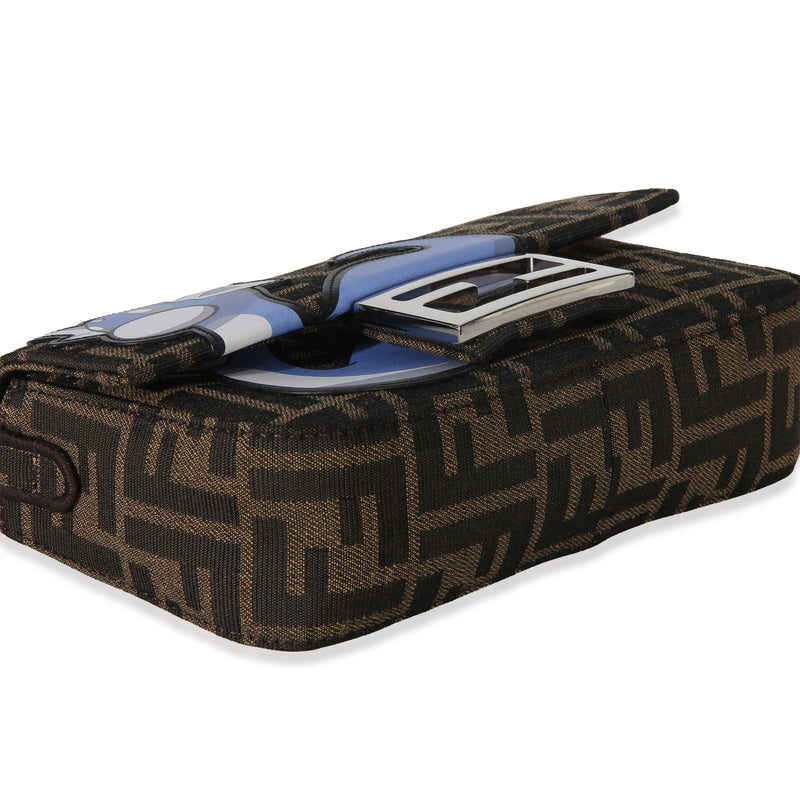 Fendi X Frgmt Pokemon Brown Ff Jacquard Fabric Dratini Mini Baguette Bag Canvas Handbag