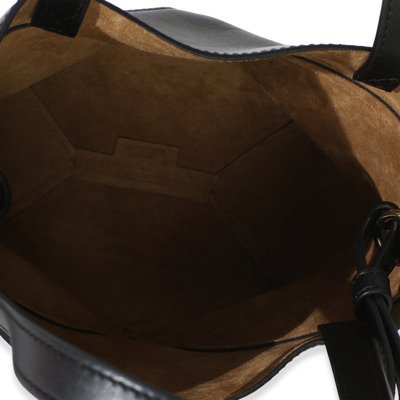 Loewe Black Shiny Calfskin Mini Puzzle Fold Tote Leather Handbag