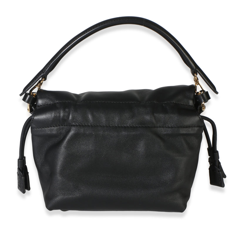 Fendi Black Nappa Small Mamma Baguette Leather Handbag