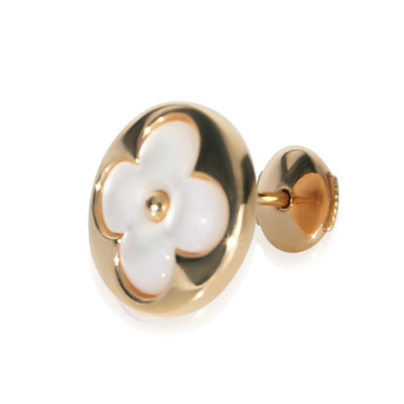 Louis Vuitton Rose Gold Mother Of Pearl Blossom Bb Sun Single Earring 18k