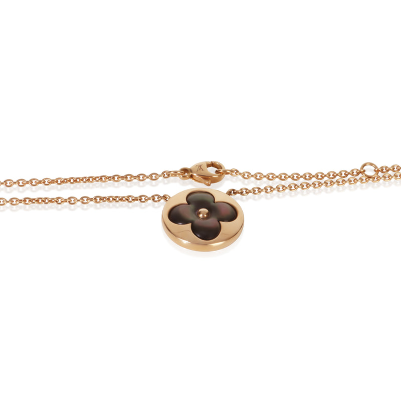Louis Vuitton Rose Gold Mother Of Pearl Blossom Sun Pendant 18k