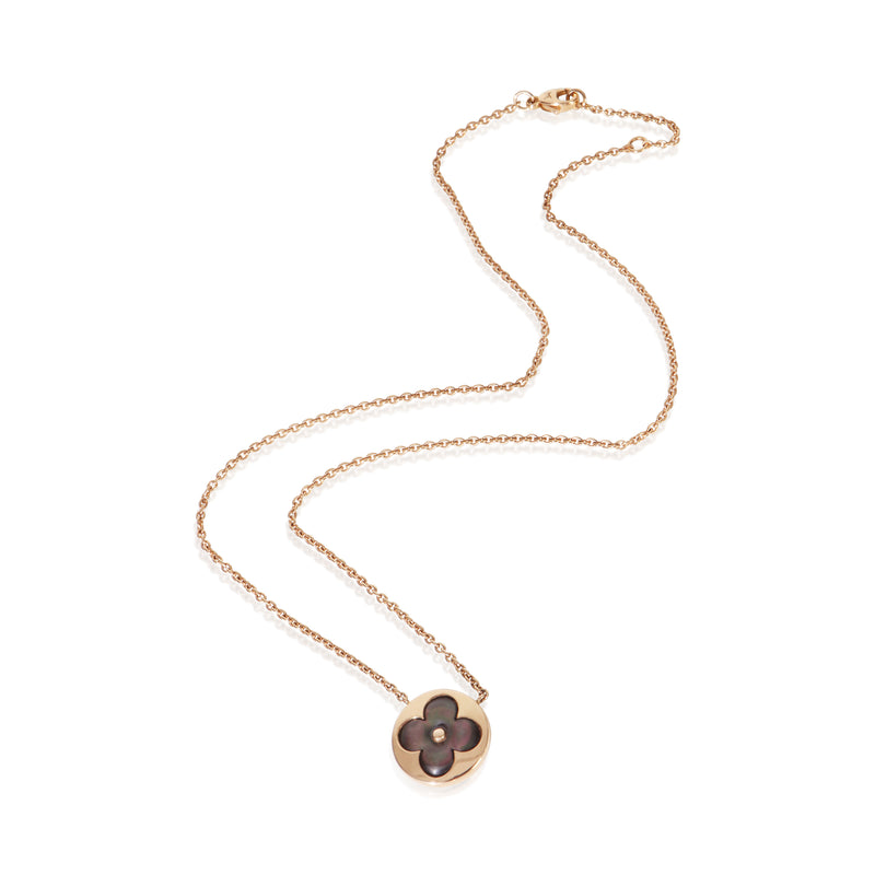 Louis Vuitton Rose Gold Mother Of Pearl Blossom Sun Pendant 18k