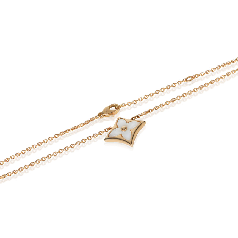 Louis Vuitton Rose Gold Mother Of Pearl Blossom Star Pendant 18k