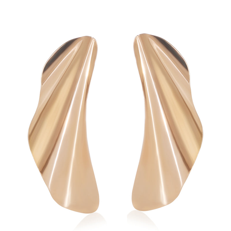 Tiffany & Co. Rose Gold Elsa Peretti Small Model High Tide Earrings 18k