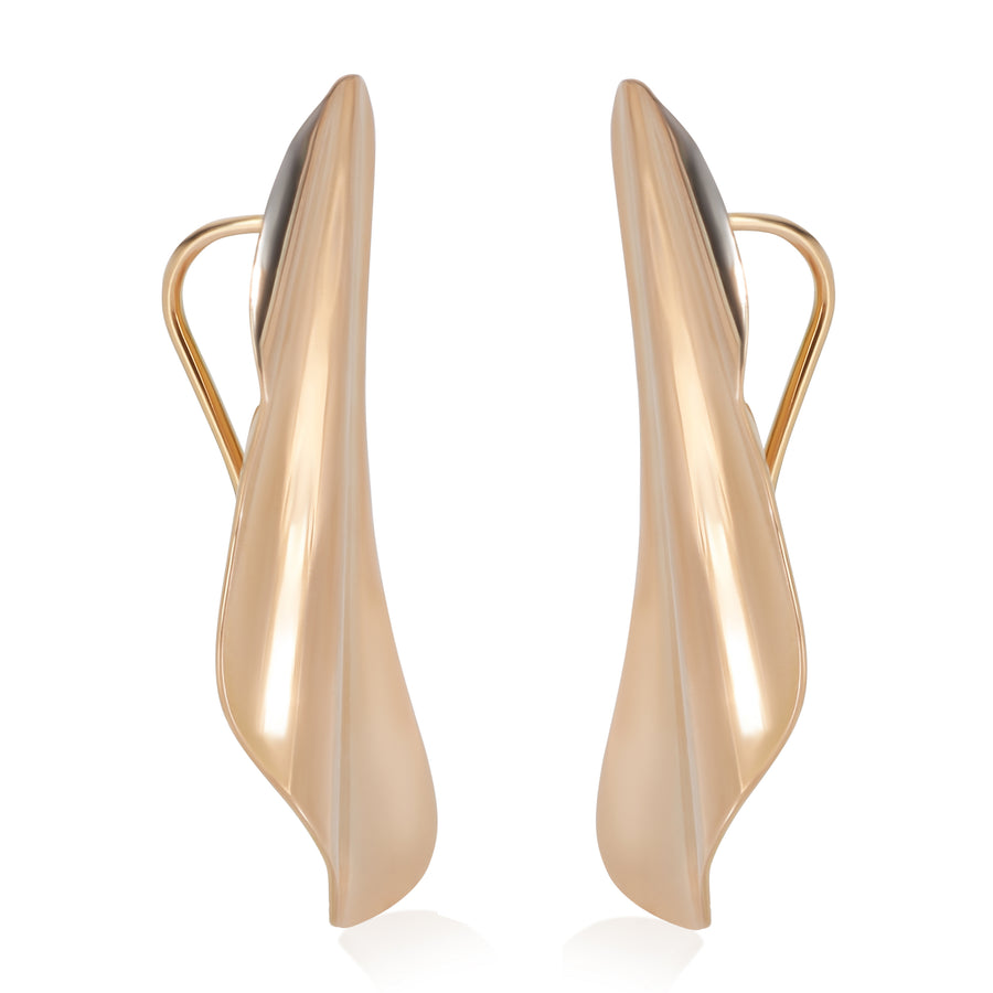 Tiffany & Co. Rose Gold Elsa Peretti Small Model High Tide Earrings 18k