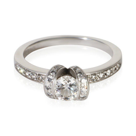 Tiffany & Co. 0.42 Ct Round Brilliant Diamond Ribbon Engagement Ring 950