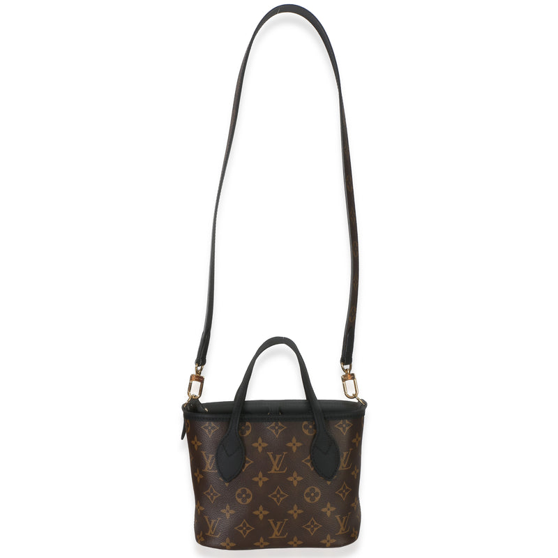 Louis Vuitton Black Monogram Canvas Neverfull Bandouliere Inside Out Bb Black; Brown Handbag