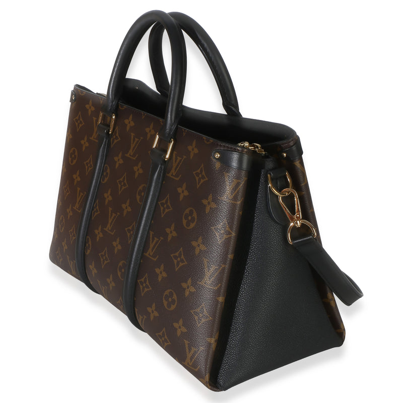 Louis Vuitton Black Monogram Canvas Soufflot Mm Brown Handbag