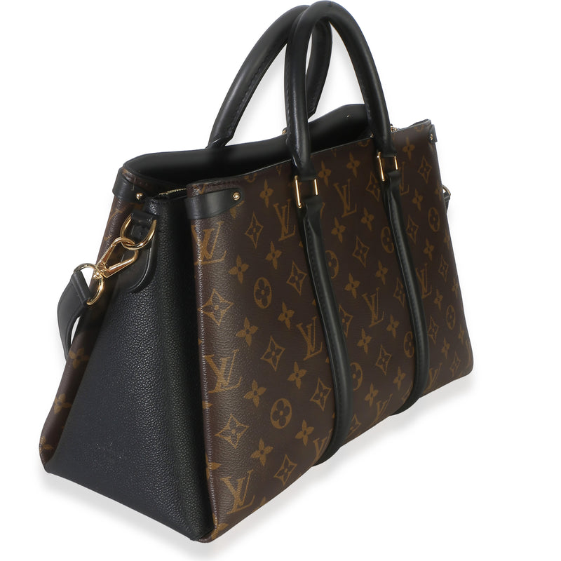 Louis Vuitton Black Monogram Canvas Soufflot Mm Brown Handbag