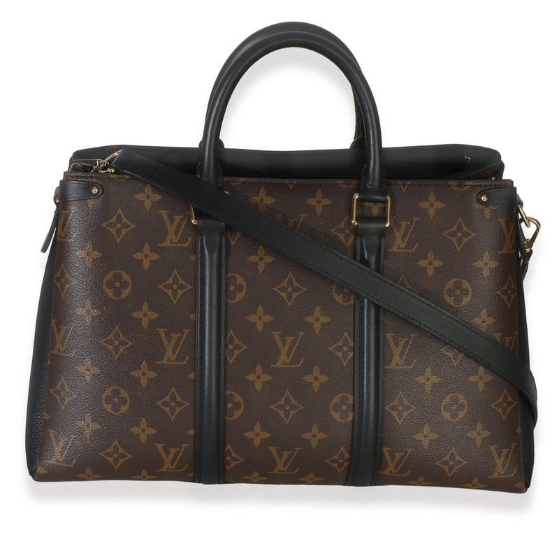Louis Vuitton Black Monogram Canvas Soufflot Mm Brown Handbag