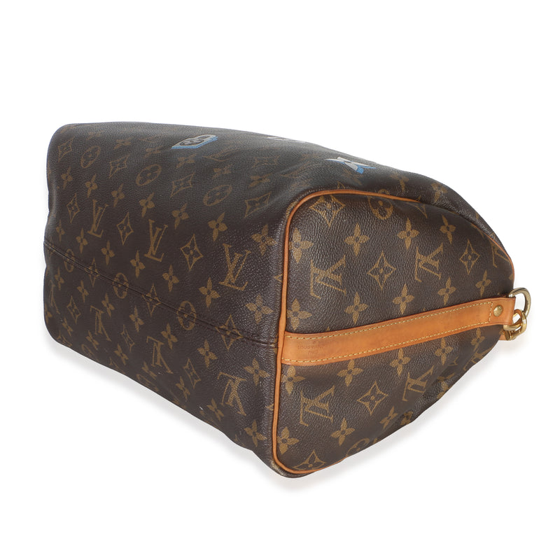 Louis Vuitton Monogram Canvas Love Lock Speedy Bandouliere 30 Brown Handbag