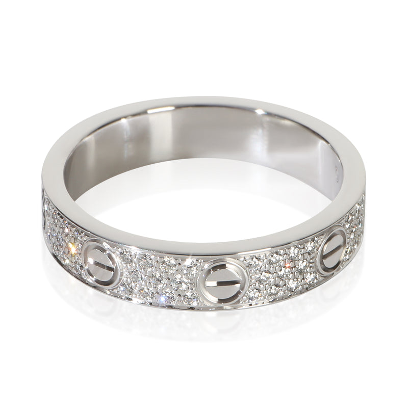 Cartier White Gold Diamond Small Model Love Ring 18k