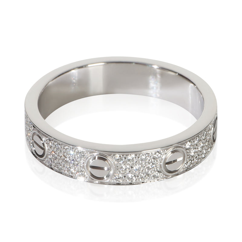 Cartier White Gold Diamond Small Model Love Ring 18k